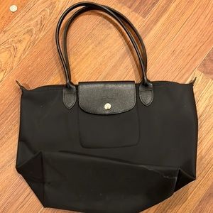 Longchamp Black Nylon Small Tote